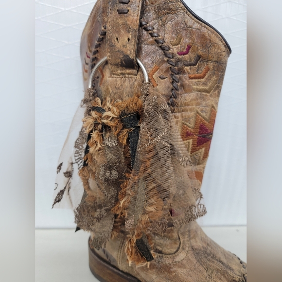 Boot Rag Tassel Boot Accessory Handmade - Picture 3 of 7